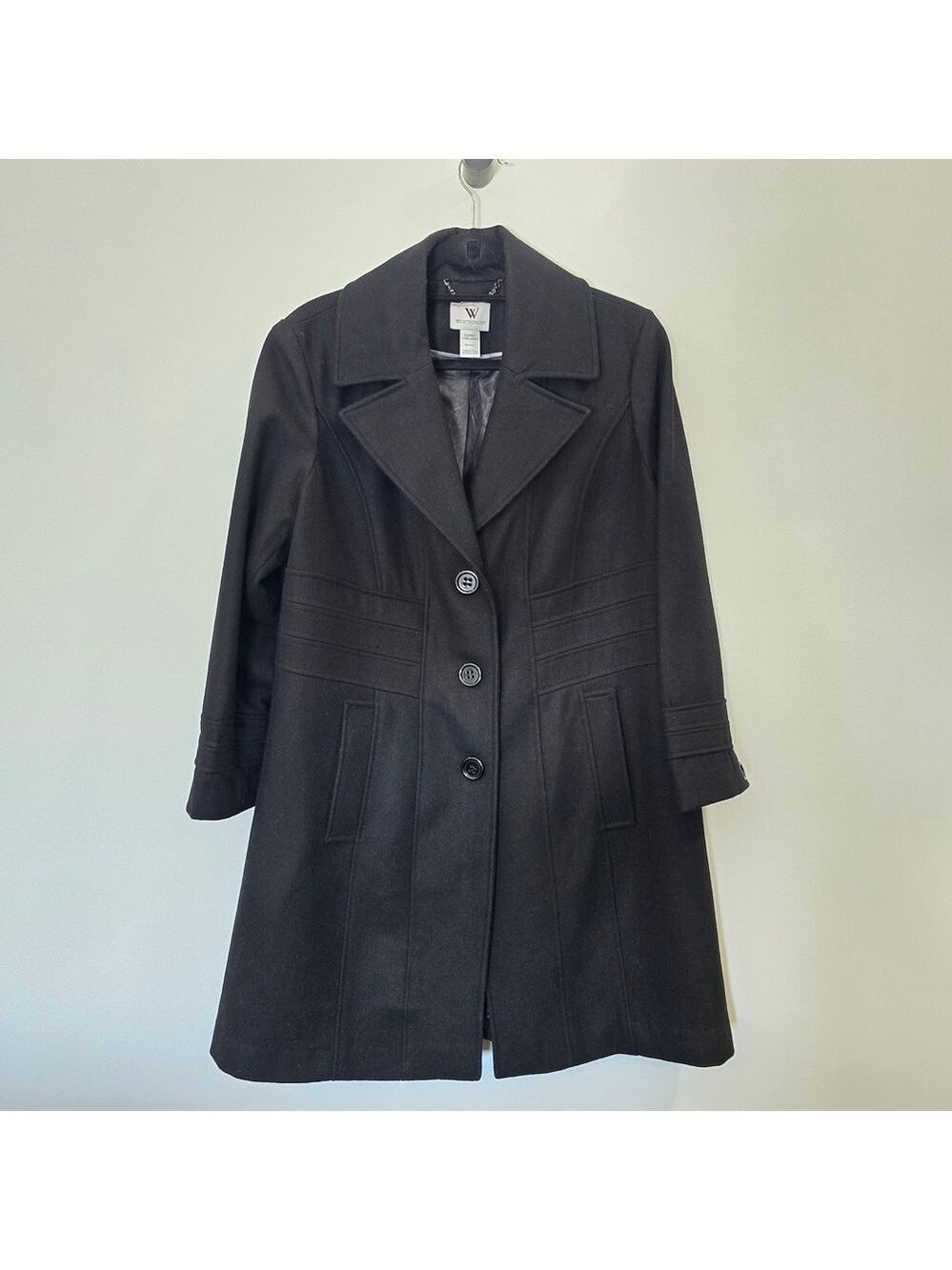 Worthington Women's Black Wool Coat Size XL - Picture 2 of 16